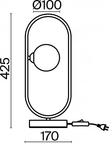 Интерьерная настольная лампа Freya Inversion FR5233TL-01BS (220V, выключатель, шар)