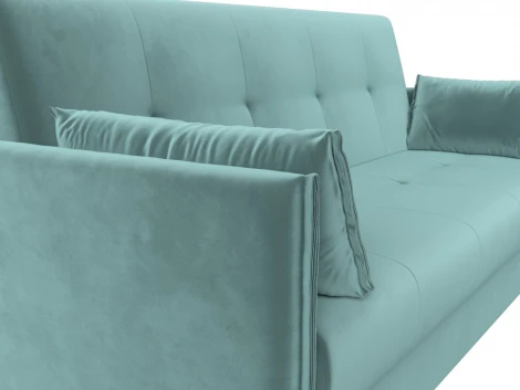 Диван-книжка Лига-018 (Бирюзовый/Велюр) Лига Диванов арт.117837