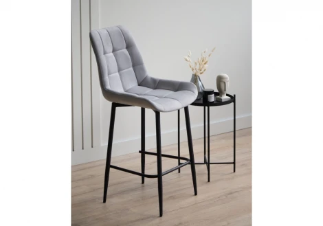 Барный стул Челси светло-серый (zd 960) / черный 632541