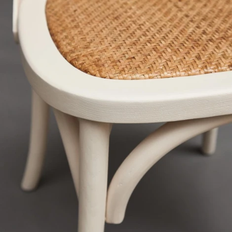 Стул CROSS (mod.CB2001) Белый (butter white) (дерево береза)