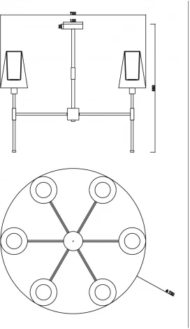 Потолочная люстра Freya Tida FR5196PL-06BBS