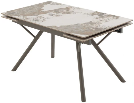 Стол ЛИБЕРТИ 180 цвет ПАНДОРА (Pandora), керамика / Латте каркас M-City 64408