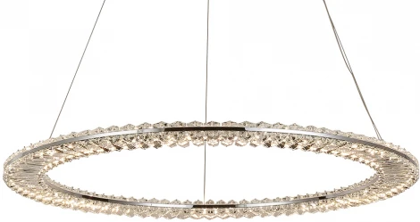 Подвесной светильник Newport 8240 8241/800 chrome (LED, 220V, хрусталь, на тросе, кольцо)