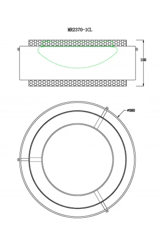 Потолочный светодиодный светильник круглый MyFar Anders MR2370-1CL (220V, круглые)