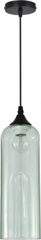 Подвесной светильник Escada Yumbilla 2110/1S Green 1х40Вт Е27, металл/стекло, черный, зеленый плафон (220V, на проводе, круглые)