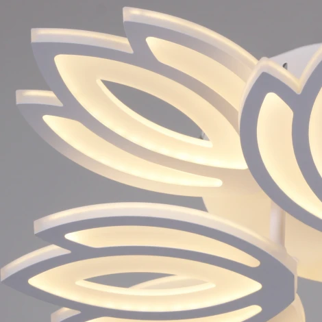 Потолочная люстра светодиодная на штанге с пультом с регулировкой цветовой температуры, яркости и ночным режимом Reluce 08429-0.3-6+3 WH