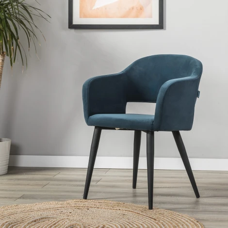 Кресло Oscar Diag blue/черный R-Home арт.410118160h_Diagblue_черн