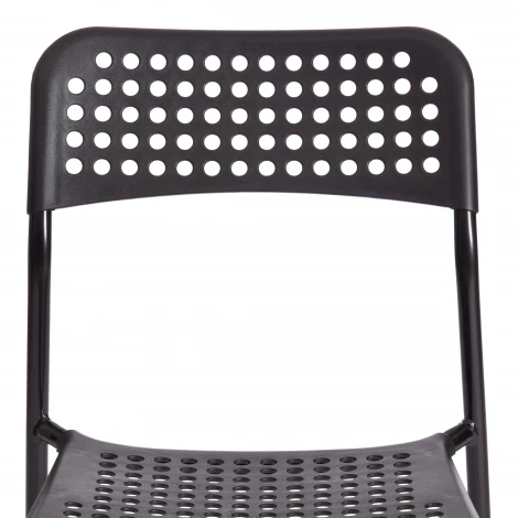 Стул Adde/Адде (мод. C-049)/2 шт. в упаковке металл/пластик, черный разборный, 39х49х78см (Комплект из 2 шт.) Tetchair 25832