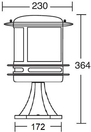 Наземный фонарь Oasis Light TOKIO 68304 SB1 Bl opal (220V, IP44)