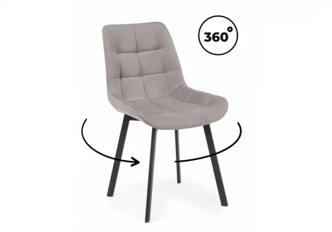 Стул на металлокаркасе Челси 360 П латте (zd 290) / черный np 632493