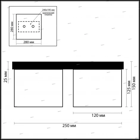 Потолочный светильник Odeon Light Cubet 2043/4C