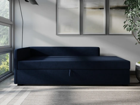 Диван-кровать Arsko Велес Угол левый велюр синий