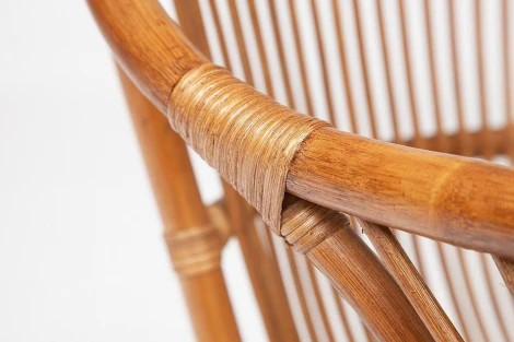 КОМПЛЕКТ " NEW BOGOTA " ( диван + 2 кресла + стол со стеклом ) /с подушками/ coco brown (коричневый кокос) (ротанг)