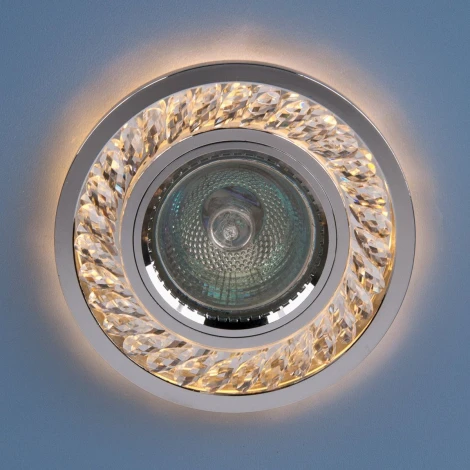 Встраиваемый точечный светильник Elektrostandard 8355 MR16 CL/CH прозрачный/хром