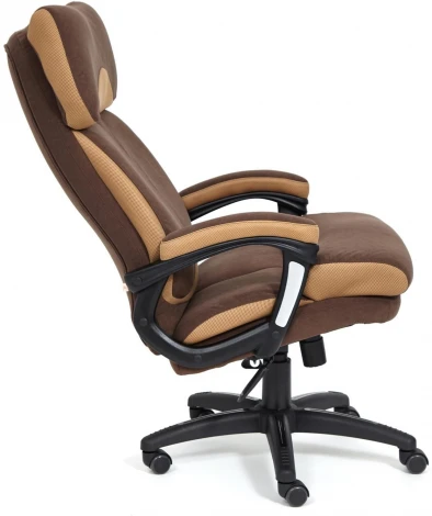 Компьютерное кресло для руководителя Tetchair DUKE (Флок,Ткань/Коричневый,)