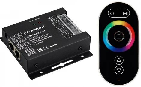 Контроллер VT-S17-4x6A (12-24V, ПДУ Овал, RF) (IP20 Металл) 023322 Arlight