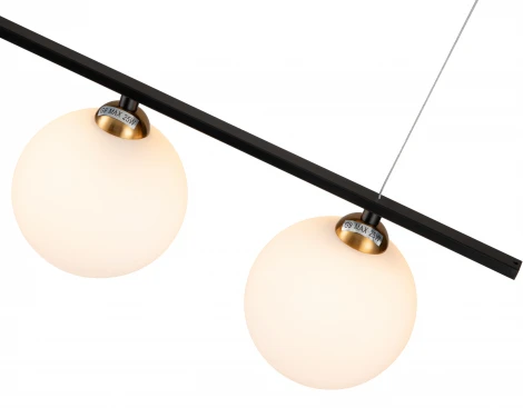 Люстра подвесная Opaco V000152 (11015/3P Black) (220V, на тросе, шар, асимметрия)