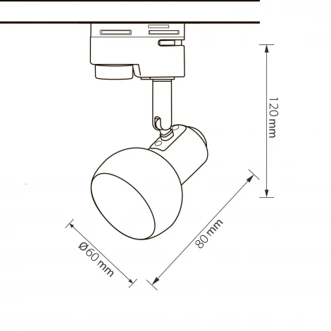 Трековый светильник однофазный UBL-Q322 GU10 WHITE Volpe (220V, IP40)
