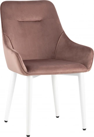 Стул Диана велюр пыльно-розовый ножки белые 4 шт Stool Group (арт.УТ000037409)