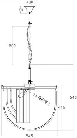 Подвесной светильник Garda Decor 20MD3279-6 (220V, на цепи)