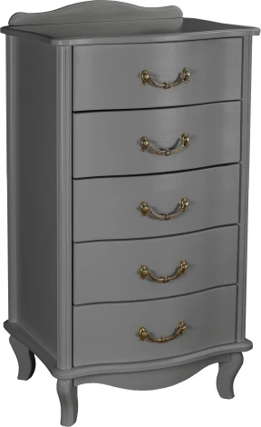 Комод Джульетта узкий 5 ящ., серый ясень Л Mebelik арт.009082