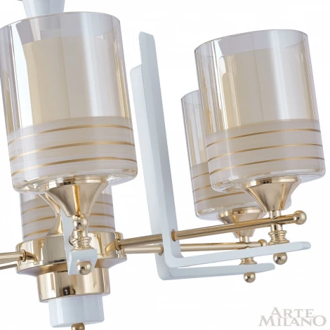 Подвесная люстра Arte Milano Florentia-6087 306087/6 Wh/Gd (220V, на цепи)