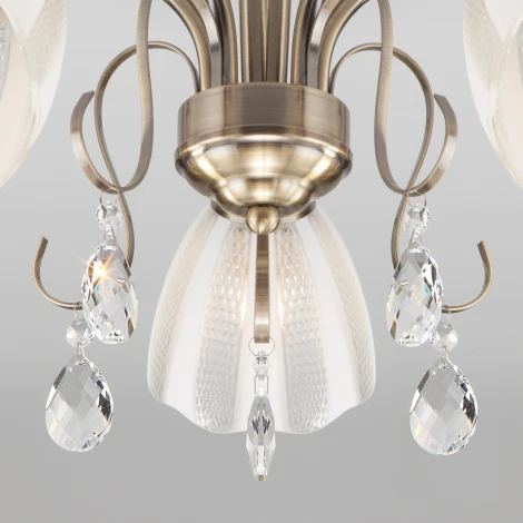 Потолочная люстра на штанге Eurosvet Floranse 30155/5 античная бронза (220V)