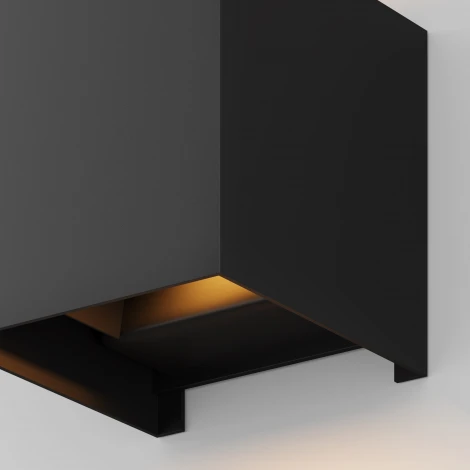 Настенный светильник уличный Maytoni Fulton O572WL-L6B (LED, 220V, куб, IP54)