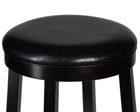 Круглый барный табурет DOBRIN BOB BAR (капучино, черный)