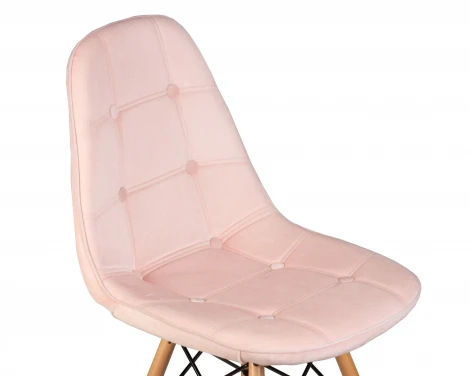 Стул обеденный BENNET (ножки светлый бук, пудрово-розовый велюр (HLR-39))
