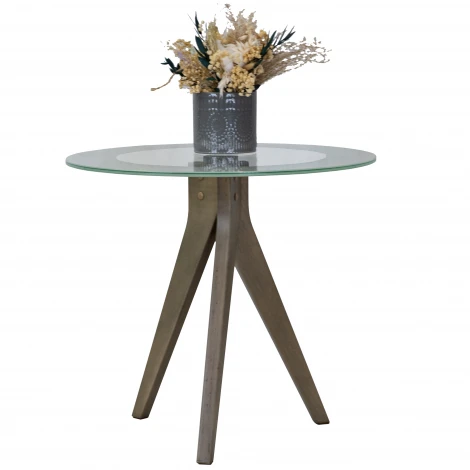 Стол журнальный Рилле 441 шимо/стекло прозрачное Mebelik 009582