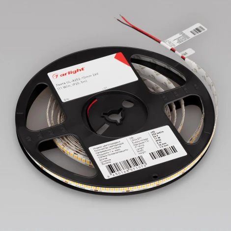 Светодиодная лента UL-A252-10mm 24V Warm3000 (11 W/m, IP20, 5m) (Arlight, 7 лет) 042319