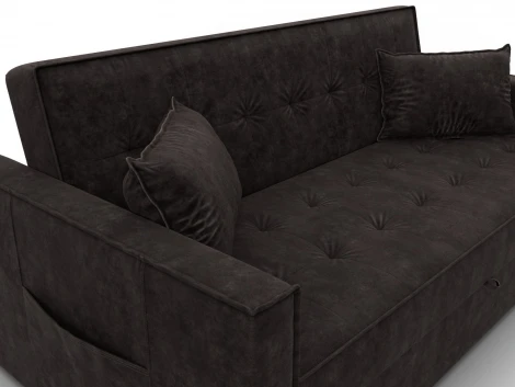 Диван прямой Лига-104 (160) (ЛДСП,Брус,Фанера,Велюр/Коричневый) Лига Диванов 134883