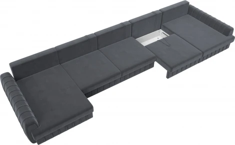 Диван П-образный Лига-057 НПБ МегаЛонг Лига Диванов (Велюр) арт.129358