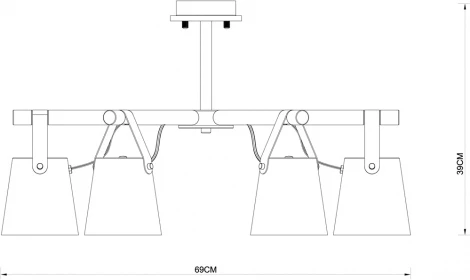 Потолочная люстра на штанге Arte Lamp Thomas A7032PL-6BK (220V)
