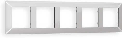 Рамка Ambrella Volt ALFA Line (Серебро глянец) 5-ая AF110405