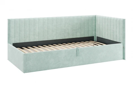 Кровать с подъемным механизмом Твикс (Тахта) 90х200 см Mebelson (ДСП,Велюр/Зеленый) арт.170631,2764