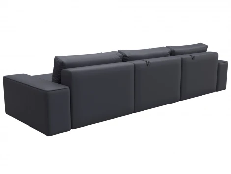 Диван угловой Лига-074 угол универсальный (ДСП/Пластик/Экокожа/Серый) Лига Диванов 129874