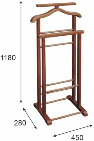 Вешалка костюмная В 9Н тёмно-коричневый Mebelik арт.000997