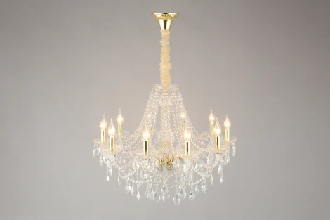 Подвесная люстра Koletta APL.755.13.10 (220V, хрусталь, подвески, на цепи, свеча)