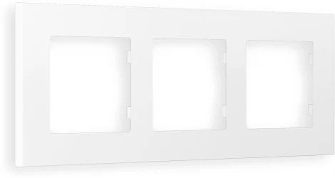 Рамка Ambrella Volt ALFA Qubi (Белый матовый) 3-ая AF250123