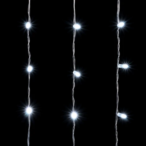 Гирлянда Занавес с Колпачком 1 x 6 м Белый 220В, 600 LED, Провод Прозрачный ПВХ, IP65