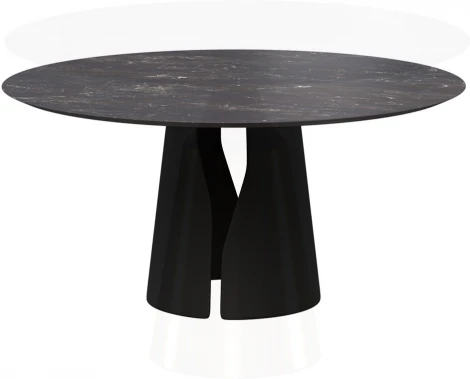 Стол Bradex Home Giano диам.100см, керамогранит черный мрамор (RF 0651)
