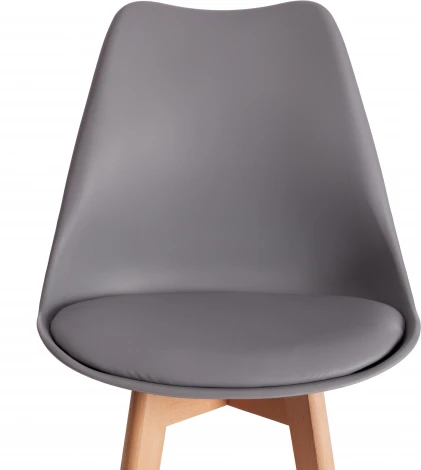 Стул барный TULIP BAR (mod. C1014H-1) (Пластик,Дерево /Серый)