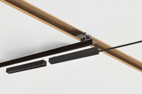 Встраиваемый магнитный шинопровод 2м Italline IT09-9021 black tube