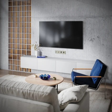 Розетка телевизионная встраиваемая TV+RJ45 Voltum S70 VLS060704 (шелк)