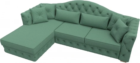 Диван угловой Артис левый угол (Зеленый/Рогожка) Лига Диванов арт.123401L