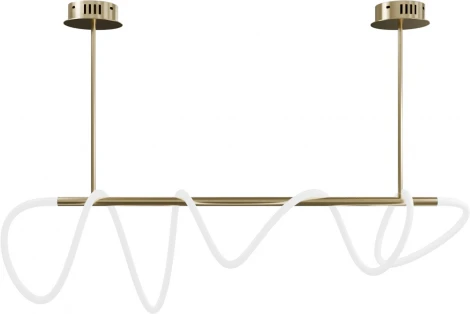 Потолочная люстра на штанге с гибким неоном Lightera Nyasa LE117L-80GA Wi-Fi (LED, 220V, управление смартфоном, голосовое управление, умный дом - Алиса, Tuya Smart, Маруся, Smart Life, Экосистема Сбер)