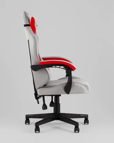 Кресло спортивное TopChairs Phantom ткань серо-красный арт.УТ000039472