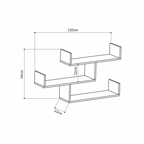 Полка прямая LEVE TIBET BOOKCASE
